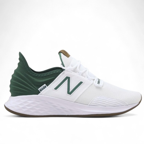 New Balance Fresh Foam ROAV Running Shoes Mens 14 White‎ Green Gum MROAVWG1 NEW